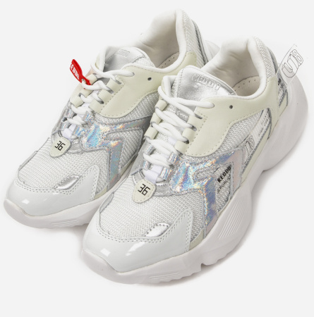 Кроссовки  Keddo  белый  текстиль/кожа F-80703 фото в интернет-магазине | Omadey.ru