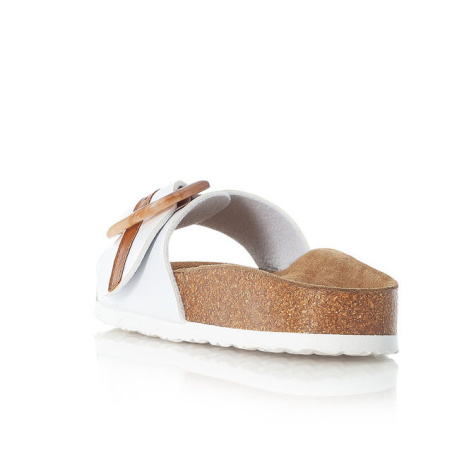 Шлепанцы  Rieker  белый  кожа искусств. F-90730 фото в интернет-магазине | Omadey.ru