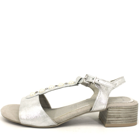 Босоножки  Marco Tozzi  серебряный  кожа F-7904 фото в интернет-магазине | Omadey.ru