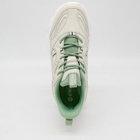 Кроссовки  женские Strobbs  бежевый  кожа искусств./текстиль F-90397 фото в интернет-магазине | Omadey.ru