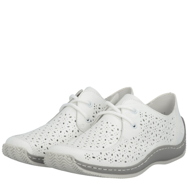 Фото Туфли  Rieker  белый  кожа/кожа искусств.  F-401281