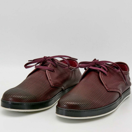 Туфли  Dakkem  бордовый  кожа F-90495 фото в интернет-магазине | Omadey.ru