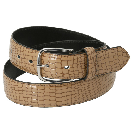 Ремень  Tamaris  бежевый  кожа лаковая c10408 фото в интернет-магазине | Omadey.ru