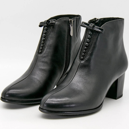 Ботильоны  Bonavi  черный  кожа Z-100176 фото в интернет-магазине | Omadey.ru