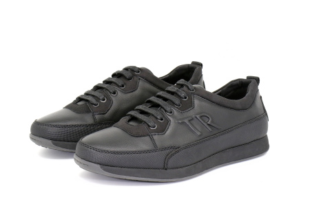 Полуботинки  Tesoro  черный  кожа искусств./иск. нубук Z-8358 фото в интернет-магазине | Omadey.ru