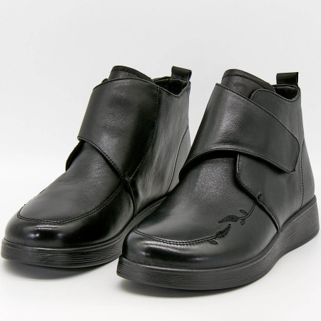 Ботинки  Bonavi  черный  кожа Z-100432 фото в интернет-магазине | Omadey.ru