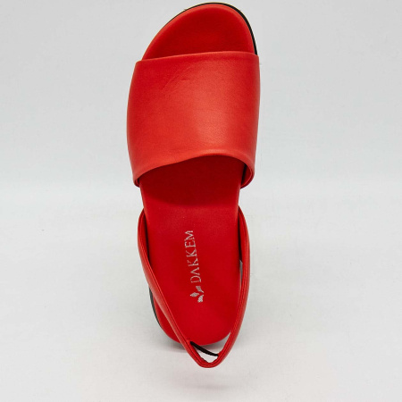 Сандалии  Dakkem  коралловый  кожа F-90513 фото в интернет-магазине | Omadey.ru