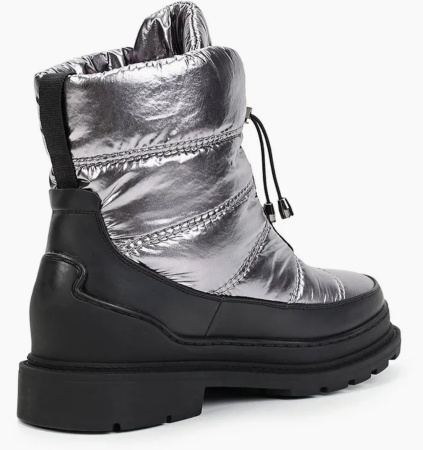 Ботинки  Baden  серебряный  кожа искусств. Z-8937 фото в интернет-магазине | Omadey.ru