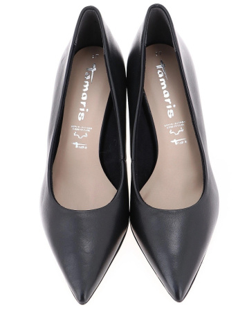 Лодочки  Tamaris  черный  кожа Z-400525 фото в интернет-магазине | Omadey.ru