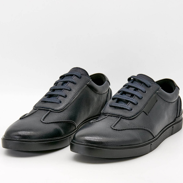 Фото Кроссовки  Romitan  синий  кожа Z-100638 мужские