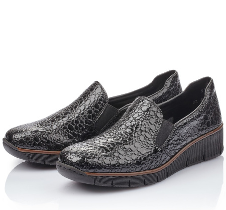 Туфли  Rieker  черный  кожа искусств. Z-8189 фото в интернет-магазине | Omadey.ru