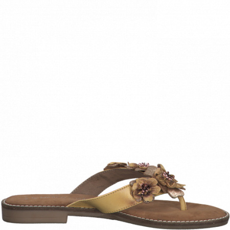 Вьетнамки  Marco Tozzi  желтый  кожа F-90892 фото в интернет-магазине | Omadey.ru