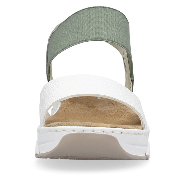 Фото Босоножки  Rieker  зеленый  кожа искусств. F-300271