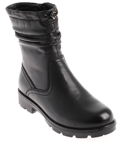 Полусапоги  Baden  черный  кожа Z-200336 фото в интернет-магазине | Omadey.ru