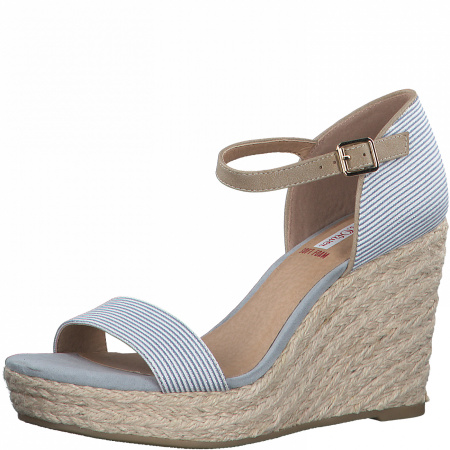 Босоножки  S.Oliver  голубой  текстиль F-91036 фото в интернет-магазине | Omadey.ru