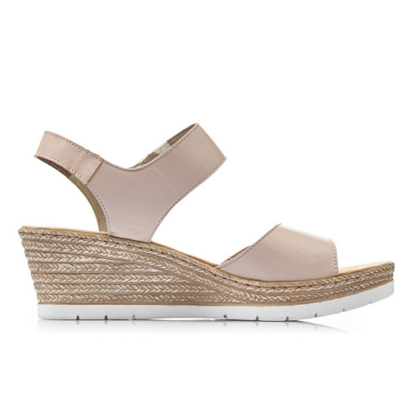 Фото Босоножки  Rieker  розовый  кожа/кожа искусств. F-100643