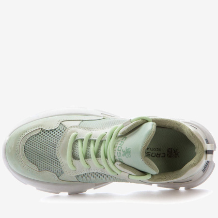 Кроссовки  Crosby  зеленый  сетка/кожа искусств. F-90706 фото в интернет-магазине | Omadey.ru