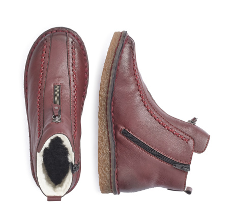 Ботинки  Rieker  бордовый  кожа искусств. Z-89195 фото в интернет-магазине | Omadey.ru