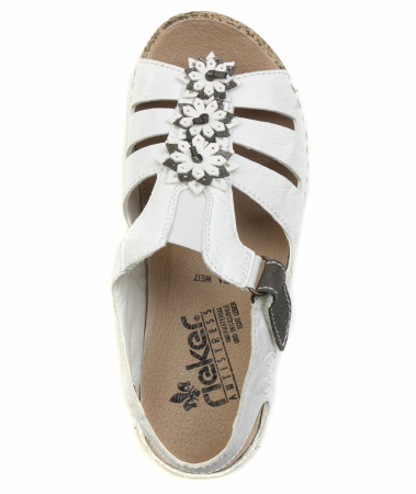 Сандалии  Rieker  белый  кожа/кожа искусств. F-91297 фото в интернет-магазине | Omadey.ru