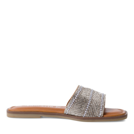 Шлепанцы  Tamaris  бежевый  кожа F-100405 фото в интернет-магазине | Omadey.ru