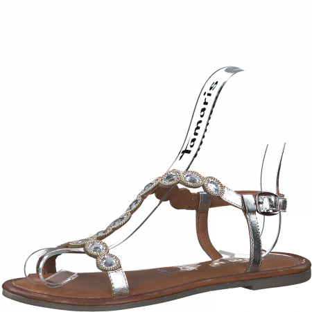 Сандалии  Tamaris  серебряный  кожа F-90749 фото в интернет-магазине | Omadey.ru