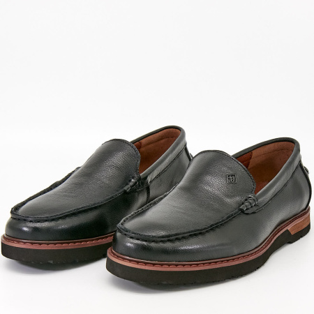 Туфли  Mirco Osvaldo  черный  кожа Z-90464 фото в интернет-магазине | Omadey.ru