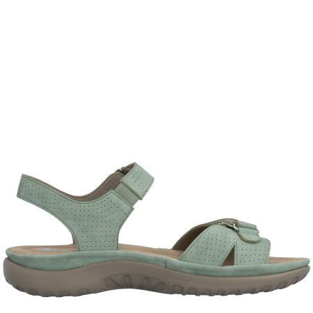 Босоножки  Rieker  зеленый  кожа искусств. F-401284 фото в интернет-магазине | Omadey.ru