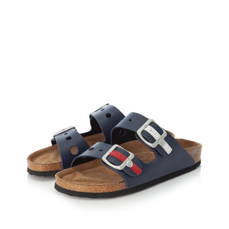 Шлепанцы  Rieker  синий  кожа искусств. F-90970 фото в интернет-магазине | Omadey.ru