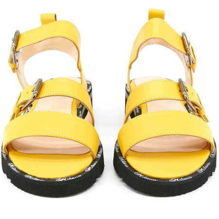 Босоножки  Derem  желтый  кожа F-80228 фото в интернет-магазине | Omadey.ru