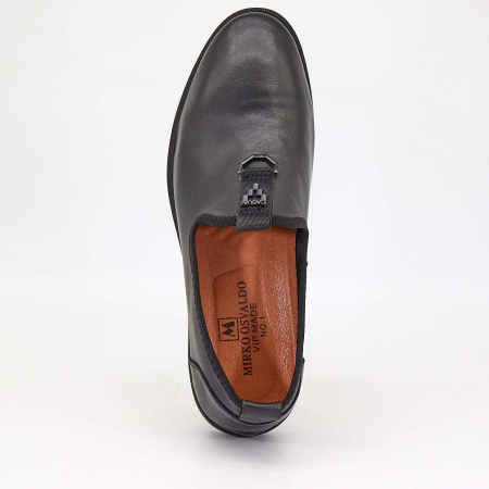 Туфли  Mirco Osvaldo  черный  кожа Z-90325 фото в интернет-магазине | Omadey.ru