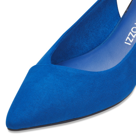 Слингбэки  Marco Tozzi  синий  текстиль F-300410 фото в интернет-магазине | Omadey.ru
