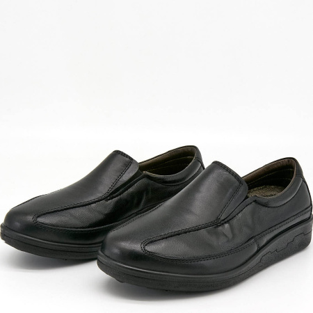 Туфли  Esse  черный  кожа Z-89241 фото в интернет-магазине | Omadey.ru