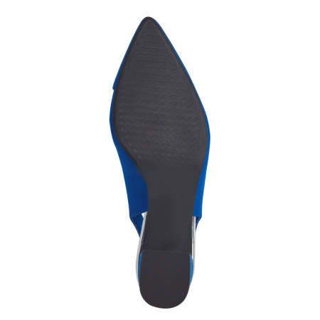 Слингбэки  Marco Tozzi  синий  текстиль F-300410 фото в интернет-магазине | Omadey.ru