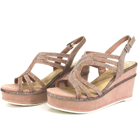 Босоножки  Marco Tozzi  розовый  текстиль F-72001 фото в интернет-магазине | Omadey.ru