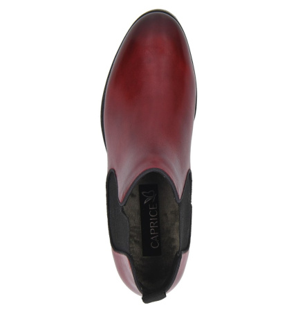 Ботинки  Caprice  красный  кожа Z-90066 фото в интернет-магазине | Omadey.ru