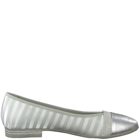 Балетки  Jana  серебряный  текстиль F-80818 фото в интернет-магазине | Omadey.ru