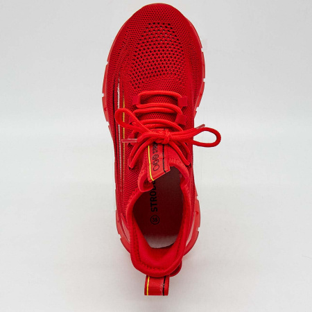 Кроссовки  Strobbs  красный  текстиль F-90399 фото в интернет-магазине | Omadey.ru
