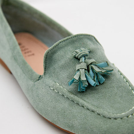 Туфли  MYSET  мятный  текстиль F-90950 фото в интернет-магазине | Omadey.ru