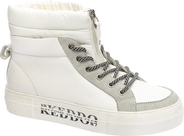 Фото Ботинки  Keddo  белый  замша/кожа искусств. Z-8854