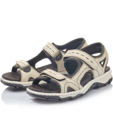 Сандалии  Rieker  бежевый  кожа/текстиль F-400130 фото в интернет-магазине | Omadey.ru
