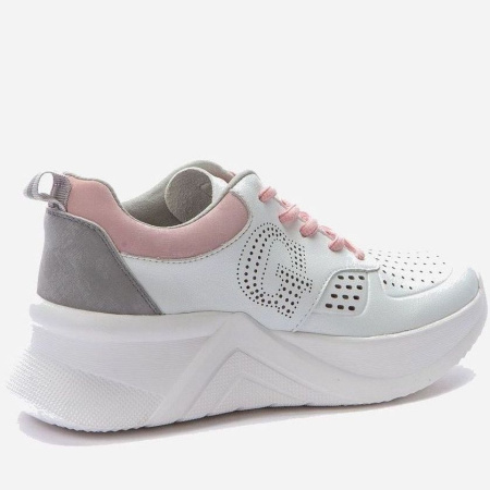 Кроссовки  женские Grunberg  белый  материал иск. Микрополитекс F-90858 фото в интернет-магазине | Omadey.ru