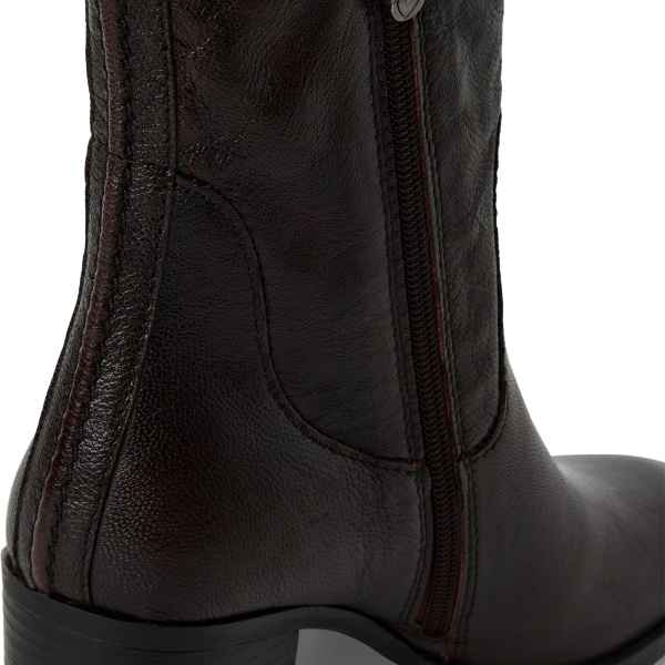 Фото Ботинки  Marco Tozzi  бордовый  кожа Z-400985 Фото Ботинки  Marco Tozzi  бордовый  кожа Z-400985