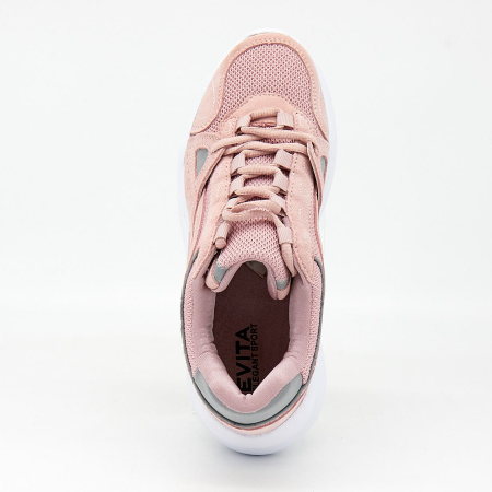 Кроссовки  женские Evita  розовый  кожа/текстиль F-80638 фото в интернет-магазине | Omadey.ru