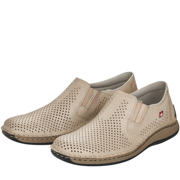 Фото Туфли  Rieker  бежевый  кожа/кожа искусств. F-400111