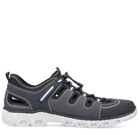 Туфли летние  Rieker  синий  кожа искусств./текстиль F-200031 фото в интернет-магазине | Omadey.ru