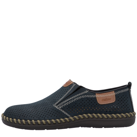 Туфли летние  Rieker  синий  кожа/кожа искусств. F-400131 фото в интернет-магазине | Omadey.ru