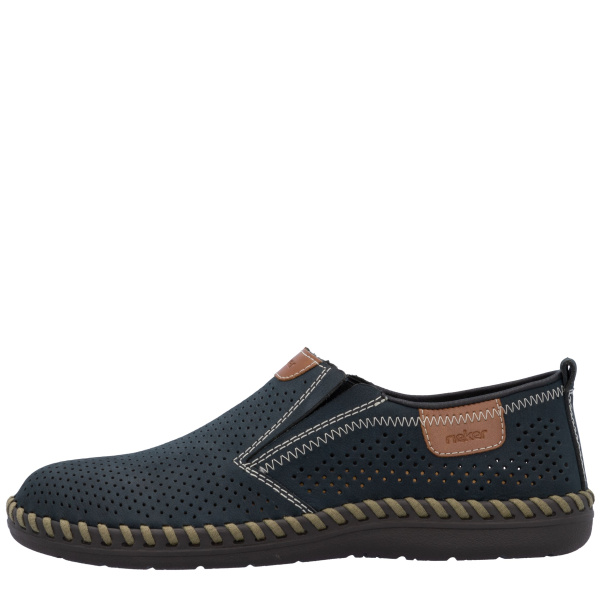 Фото Туфли летние  Rieker  синий  кожа/кожа искусств. F-400131