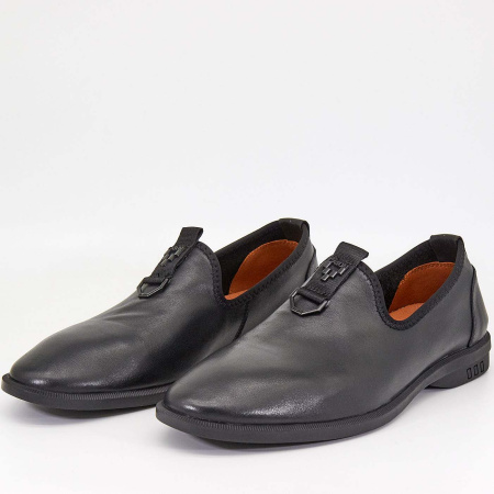 Туфли  Mirco Osvaldo  черный  кожа Z-90325 фото в интернет-магазине | Omadey.ru