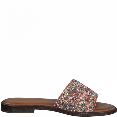 Шлепанцы  Tamaris  золотой  кожа F-90801 фото в интернет-магазине | Omadey.ru