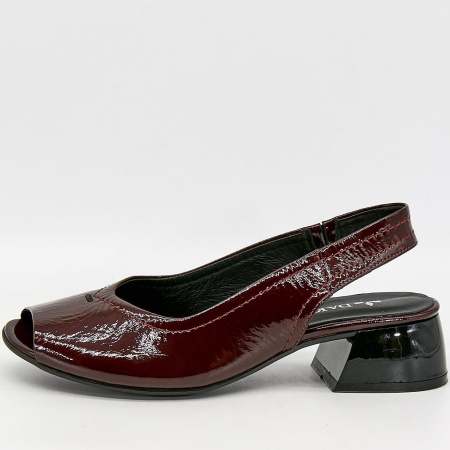 Босоножки  Dakkem  бордовый  кожа лаковая F-90214 фото в интернет-магазине | Omadey.ru